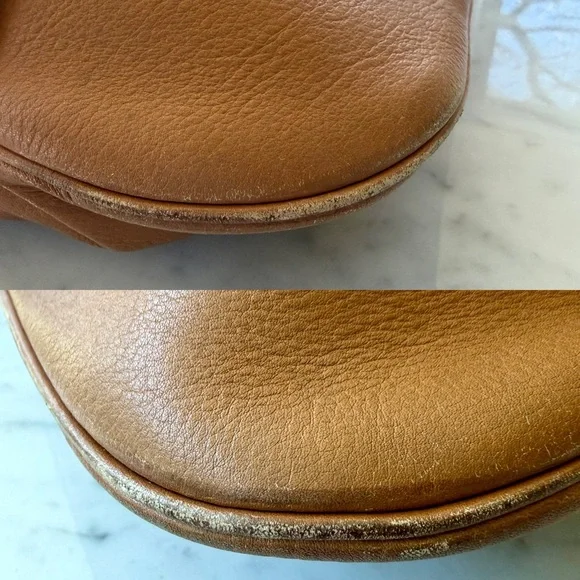 HERMÈS VTG ‘87 Fjord Rodeo Berline shoulder bag, Gold/gold, circleQ,GUC - Picture 9 of 16